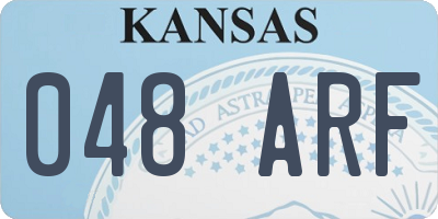 KS license plate 048ARF