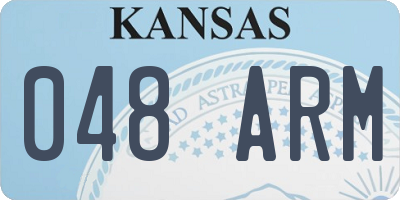 KS license plate 048ARM
