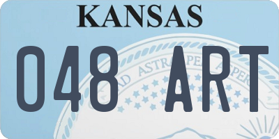 KS license plate 048ART