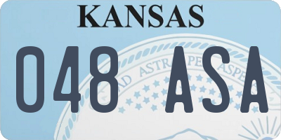 KS license plate 048ASA