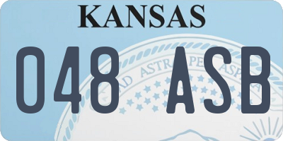 KS license plate 048ASB