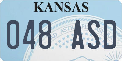 KS license plate 048ASD
