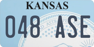 KS license plate 048ASE