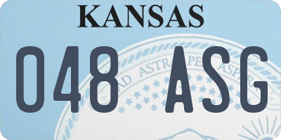 KS license plate 048ASG