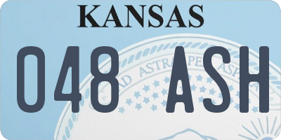 KS license plate 048ASH
