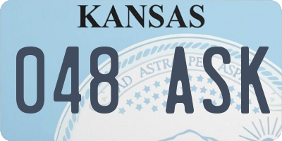 KS license plate 048ASK