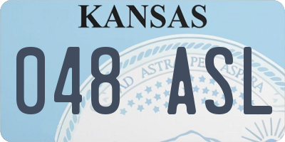 KS license plate 048ASL