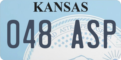 KS license plate 048ASP