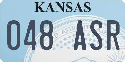 KS license plate 048ASR