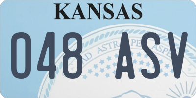 KS license plate 048ASV