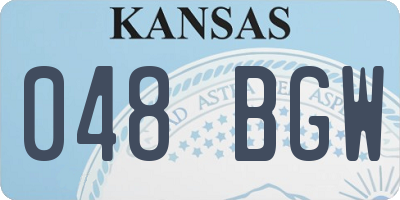 KS license plate 048BGW