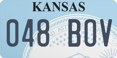 KS license plate 048BOV
