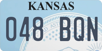 KS license plate 048BQN