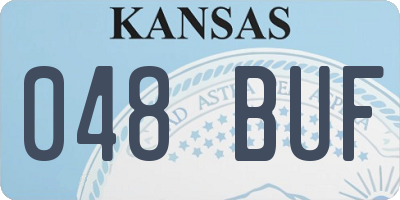 KS license plate 048BUF
