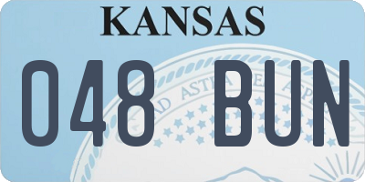 KS license plate 048BUN
