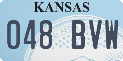 KS license plate 048BVW