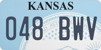 KS license plate 048BWV
