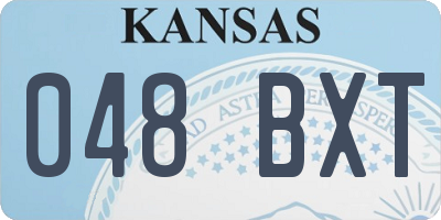 KS license plate 048BXT