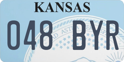 KS license plate 048BYR