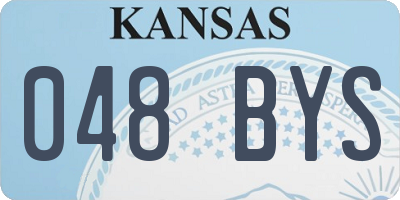 KS license plate 048BYS