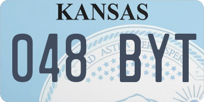 KS license plate 048BYT