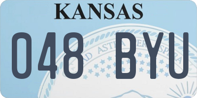 KS license plate 048BYU
