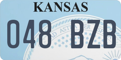 KS license plate 048BZB