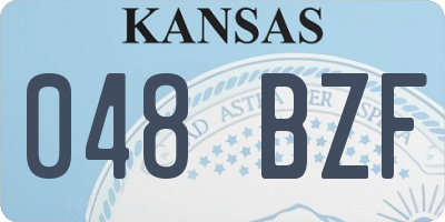 KS license plate 048BZF
