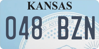 KS license plate 048BZN