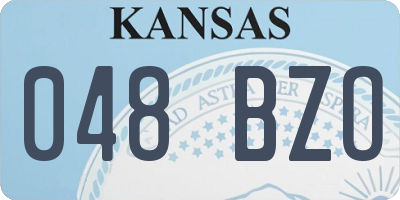KS license plate 048BZO