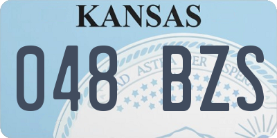 KS license plate 048BZS