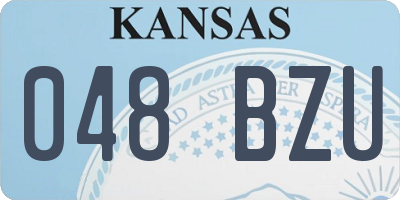 KS license plate 048BZU