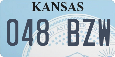 KS license plate 048BZW