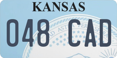 KS license plate 048CAD