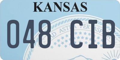 KS license plate 048CIB