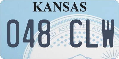 KS license plate 048CLW