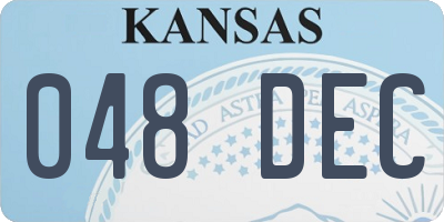 KS license plate 048DEC