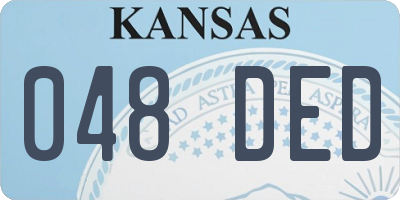 KS license plate 048DED