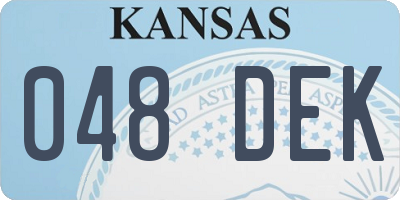 KS license plate 048DEK