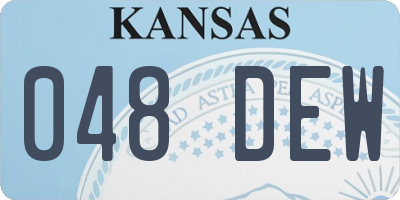 KS license plate 048DEW