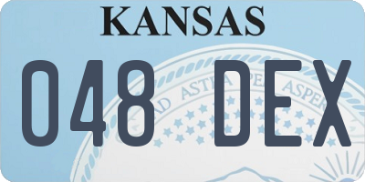 KS license plate 048DEX
