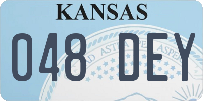 KS license plate 048DEY