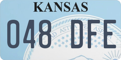 KS license plate 048DFE