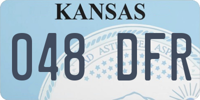 KS license plate 048DFR