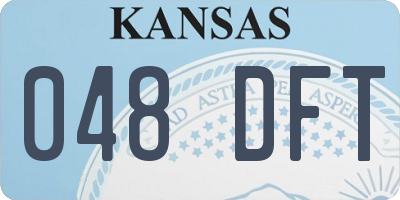 KS license plate 048DFT