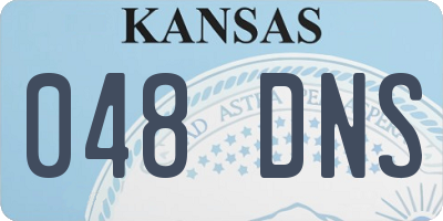 KS license plate 048DNS