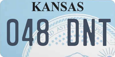 KS license plate 048DNT