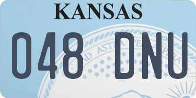 KS license plate 048DNU