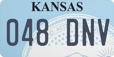 KS license plate 048DNV