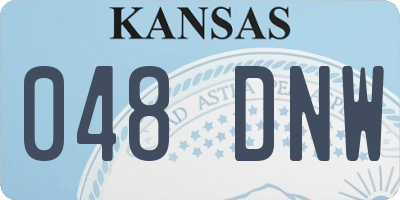 KS license plate 048DNW